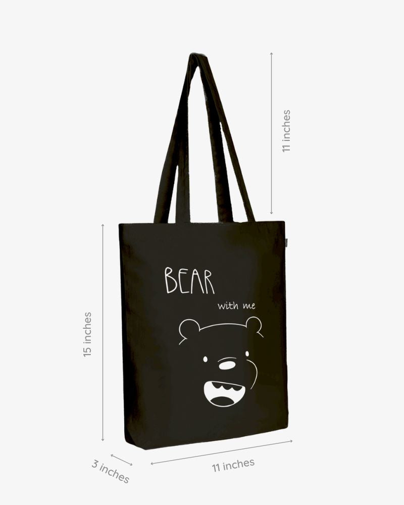 Zipper Tote Bag - Bear With Me