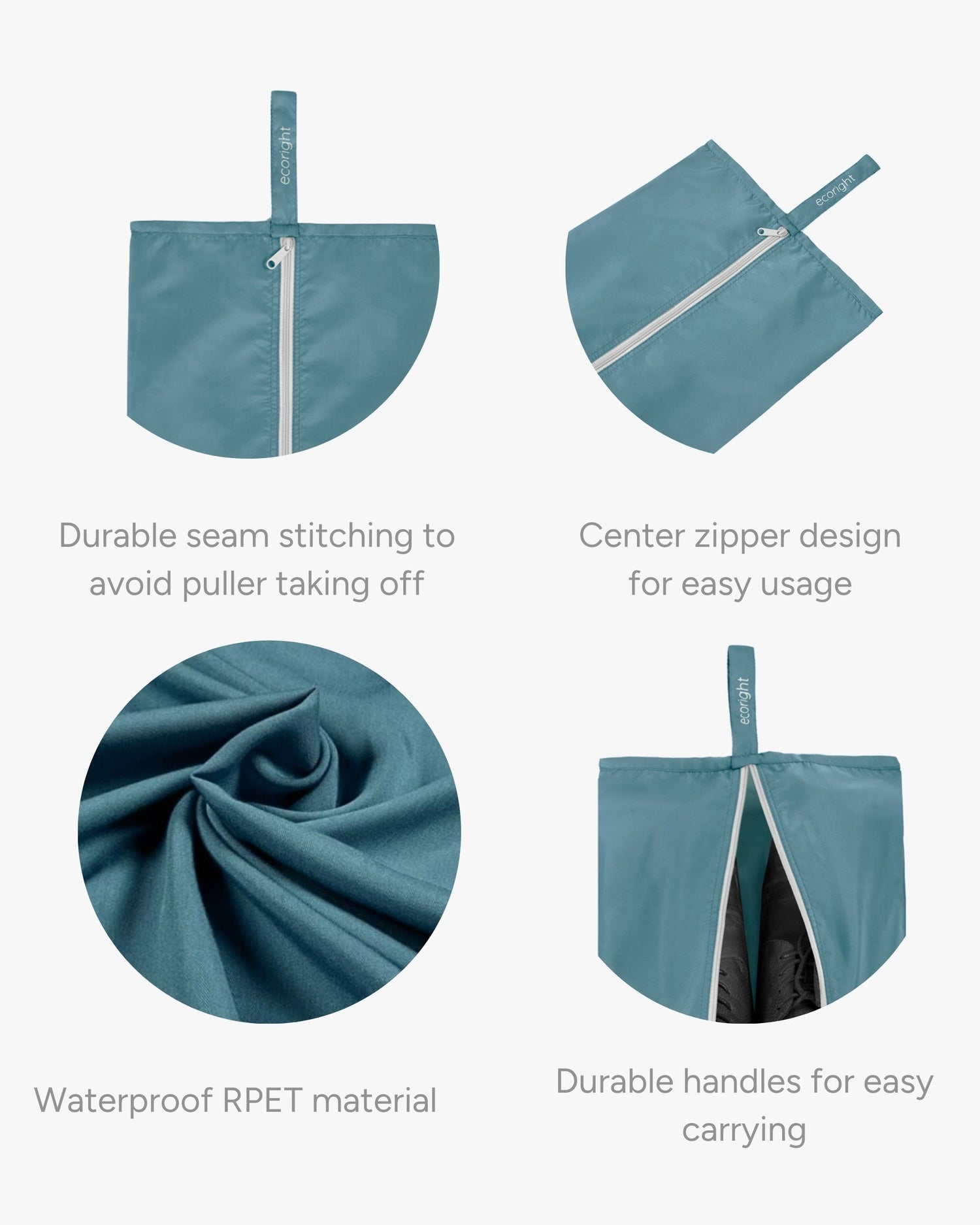 Shoe Bags (set of 2) - Bluish Grey