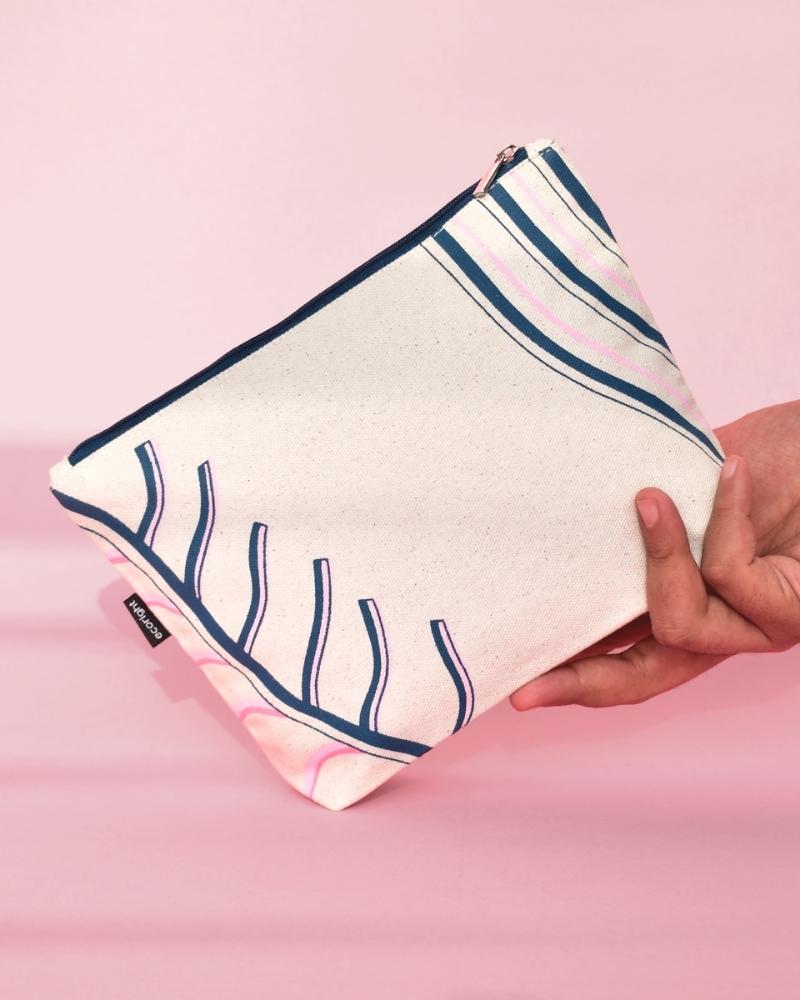 Cosmetic Pouch - Rear Leaf Ecoright