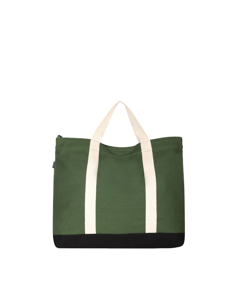 Green Canvas Crossbody Tote Bag Ecoright