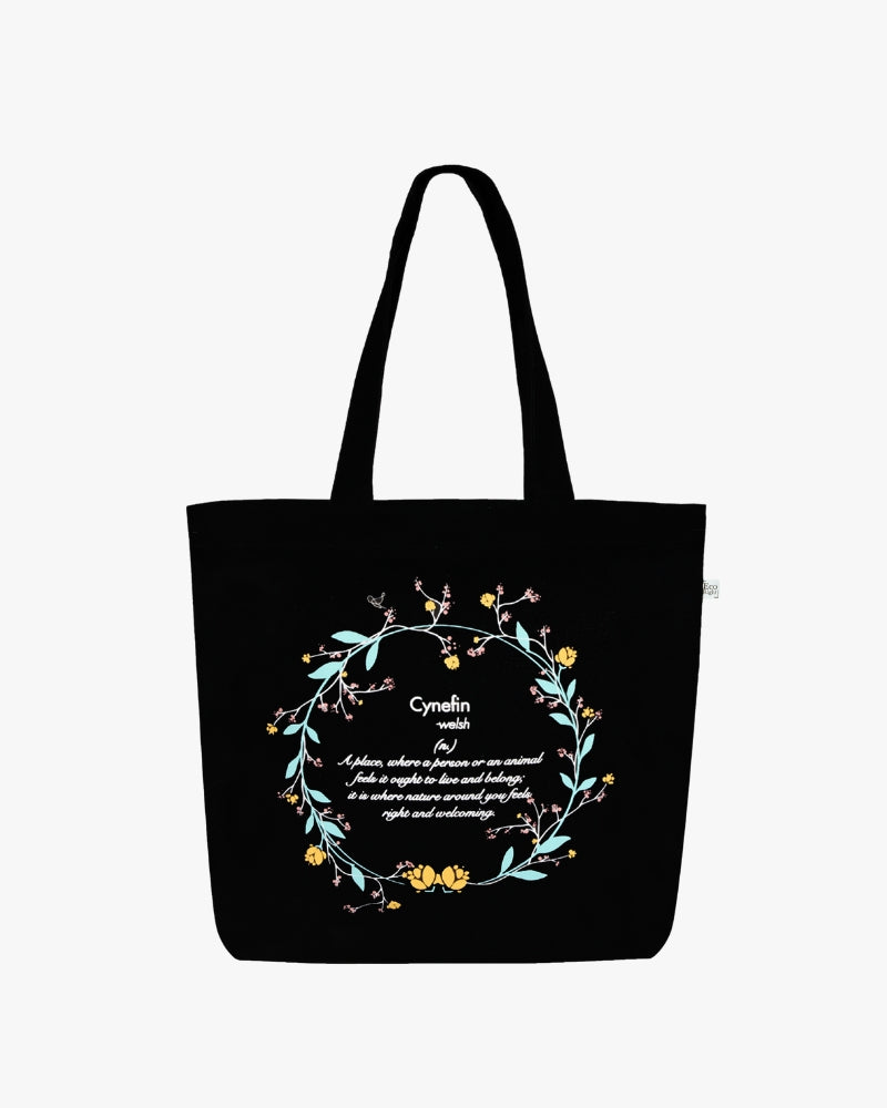 Large Zipper Tote Bag - Cynefin Ecoright