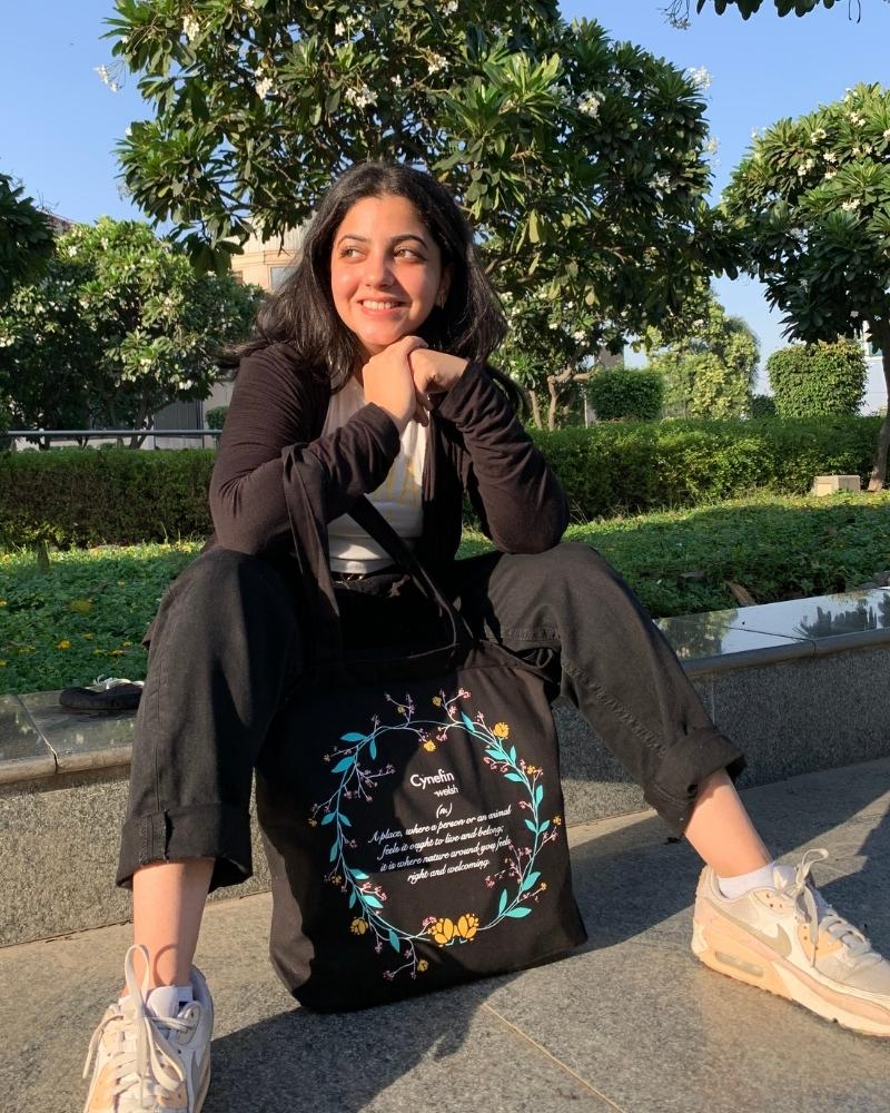 Large Zipper Tote Bag - Cynefin Ecoright