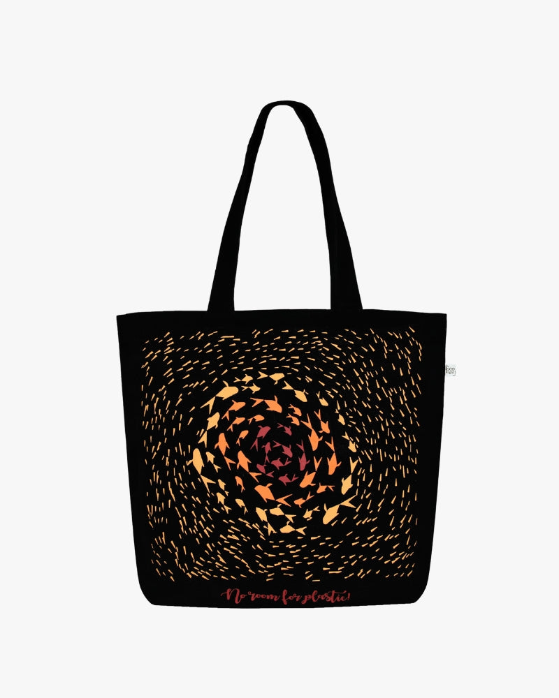 Large Zipper Tote Bag - No Room For Plastic Ecoright
