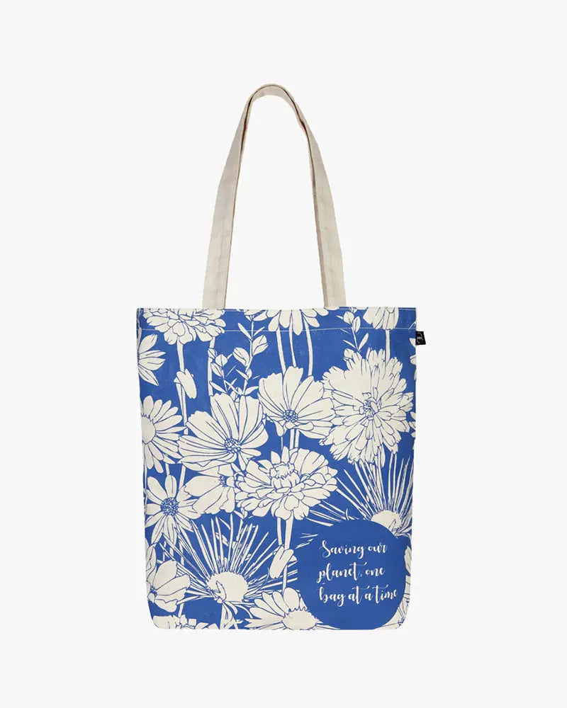 Zipper Tote Bag - Flowers Ecoright