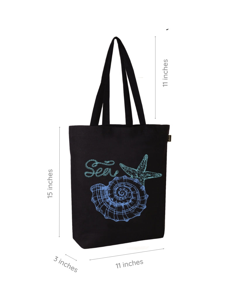 Zipper Tote Bag - Ocean Treasures Ecoright
