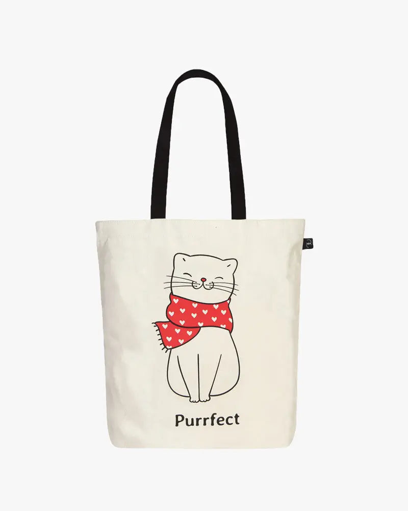 Zipper Tote Bag - Purrfect Ecoright