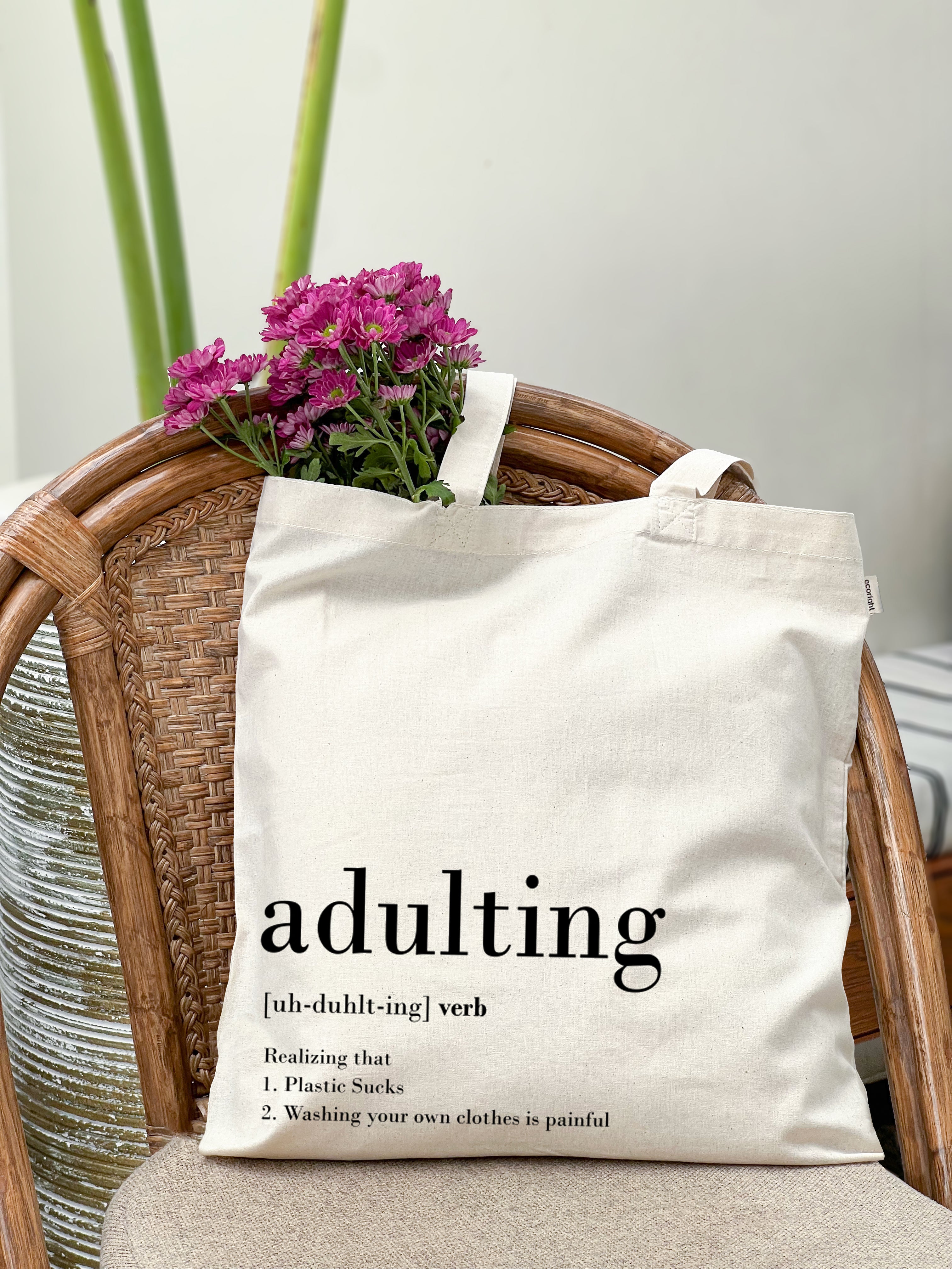 Cotton Tote Bag - Adulting