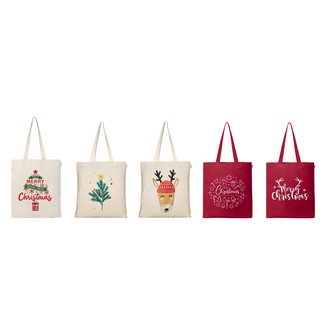 Christmas Totes Combo - Pack of 5