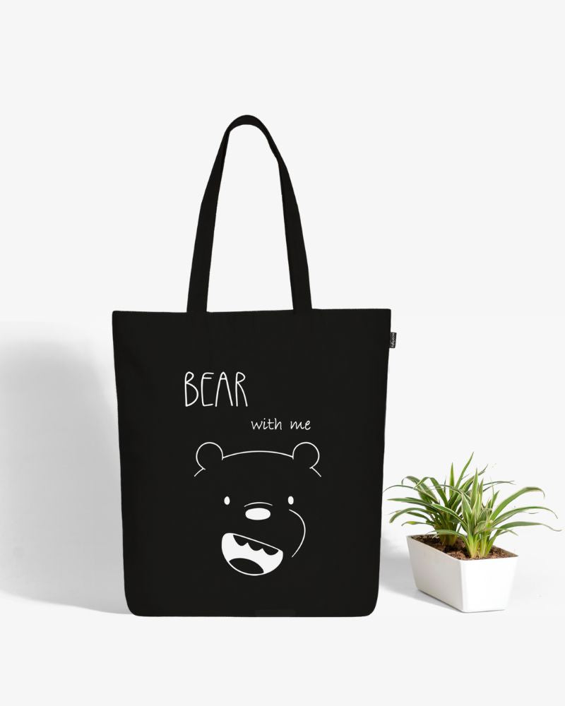 Zipper Tote Bag - Bear With Me