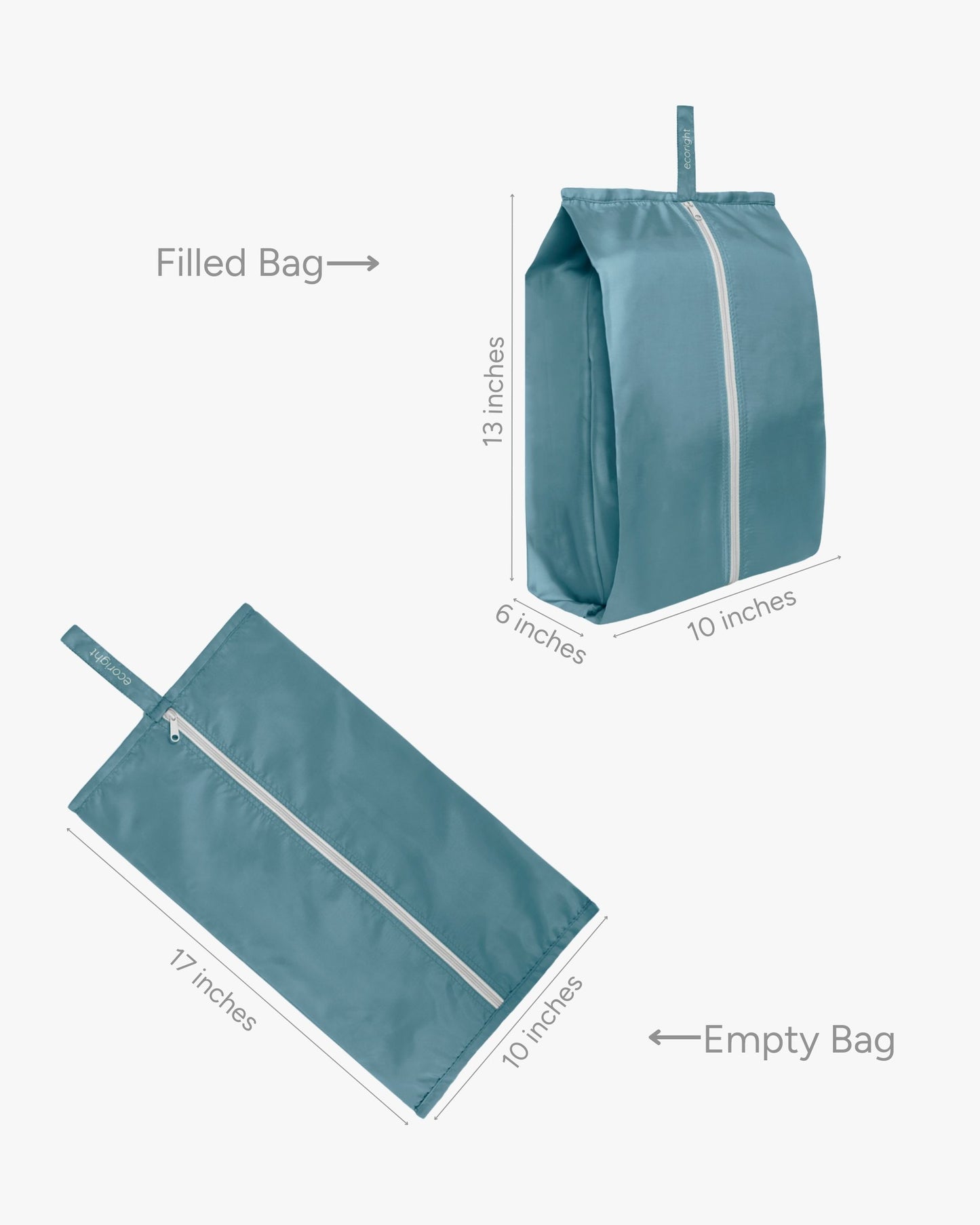 Shoe Bags (set of 2) - Bluish Grey