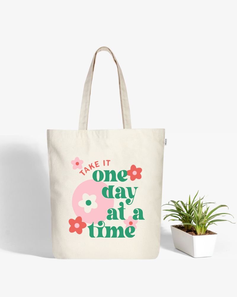 Zipper Tote Bag - Blooming