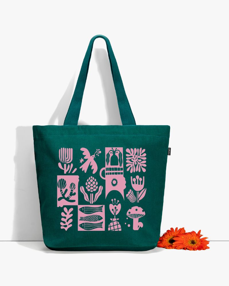 Large Zipper Tote Bag - Symphony