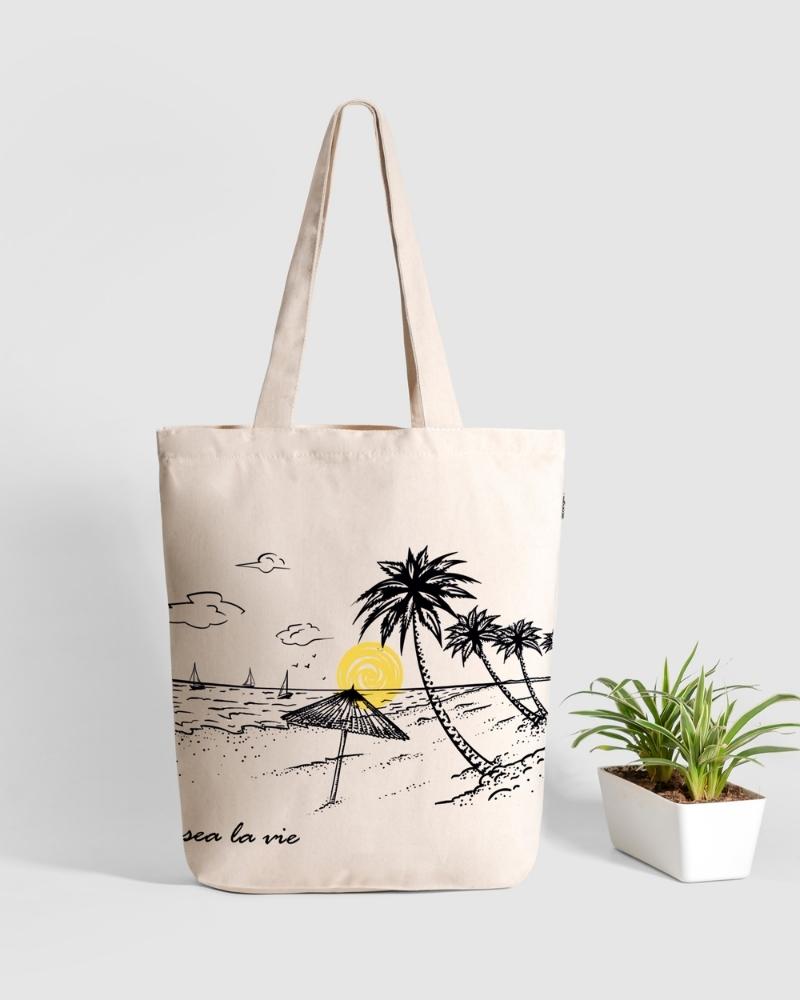 Zipper Tote Bag - Sea La Vie