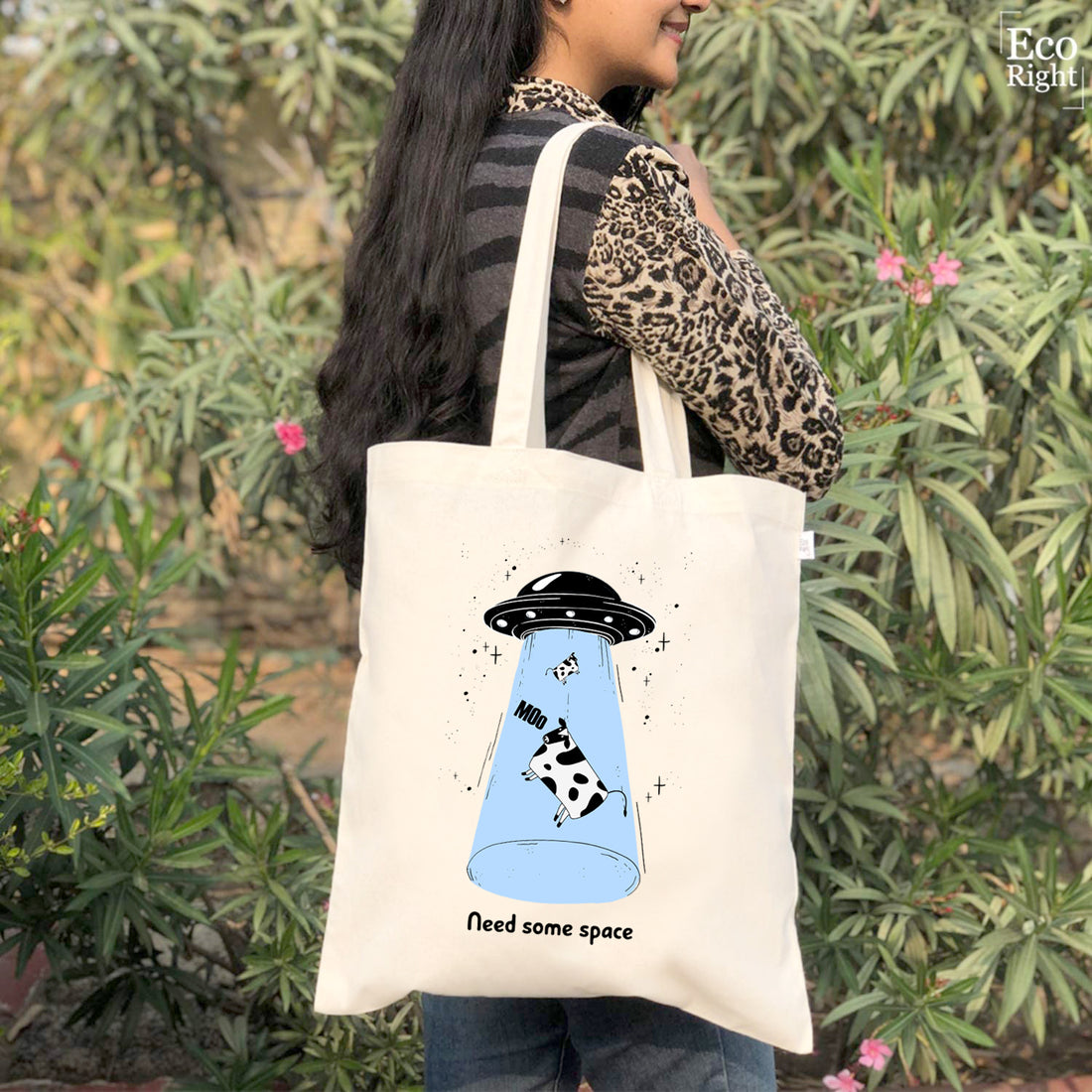 Cotton Tote Bag - Need Some Space (Natural)