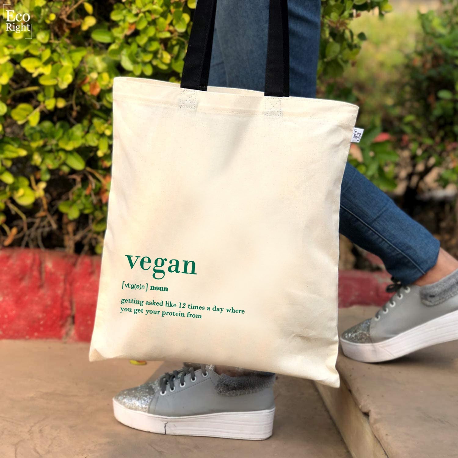 SIMPLE TOTE BAG - VEGAN- NATURAL