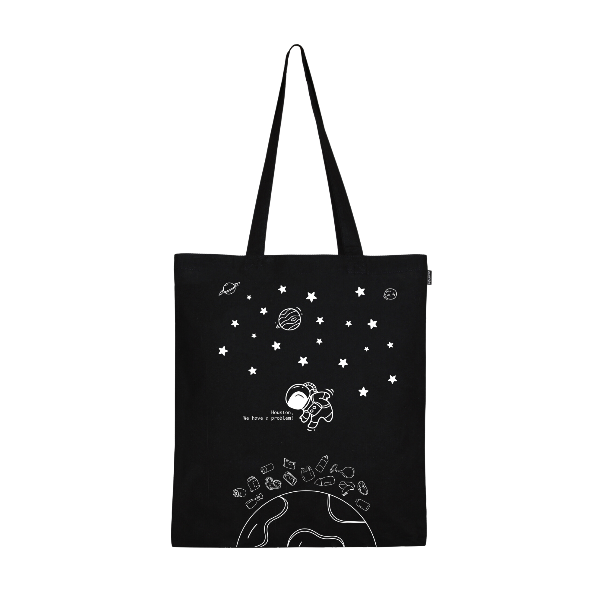 SIMPLE TOTE BAG - HOUSTON- BLACK