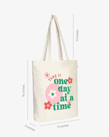 Zipper Tote Bag - Blooming