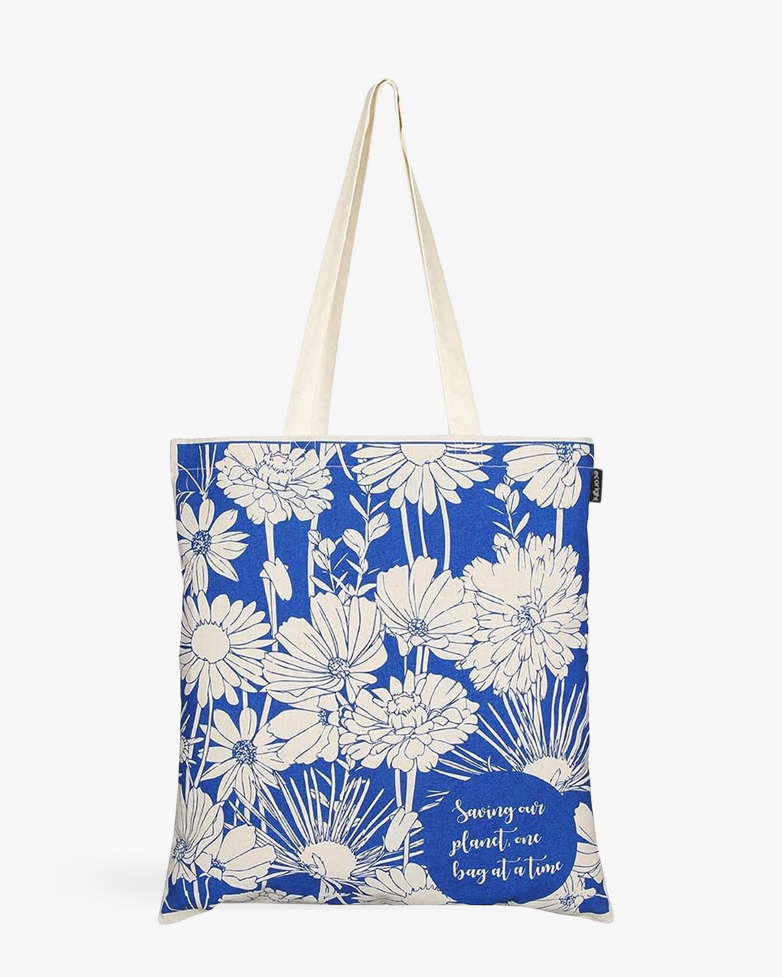 Cotton Tote Bag - Flowers (Natural)