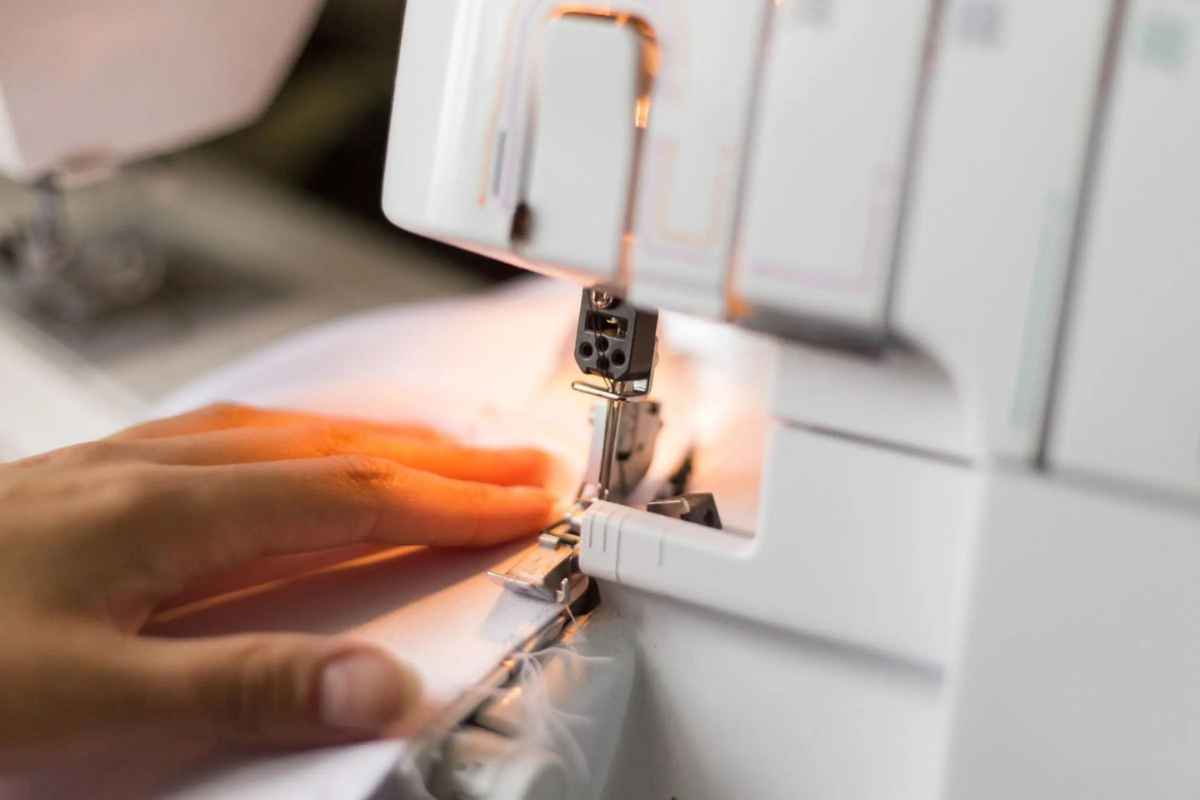 Sewing Machine at Work - Ecoright's Ethical Production Ensures Fair Wages, Equal Opportunities, and Safe Working Conditions for Craftsmen
