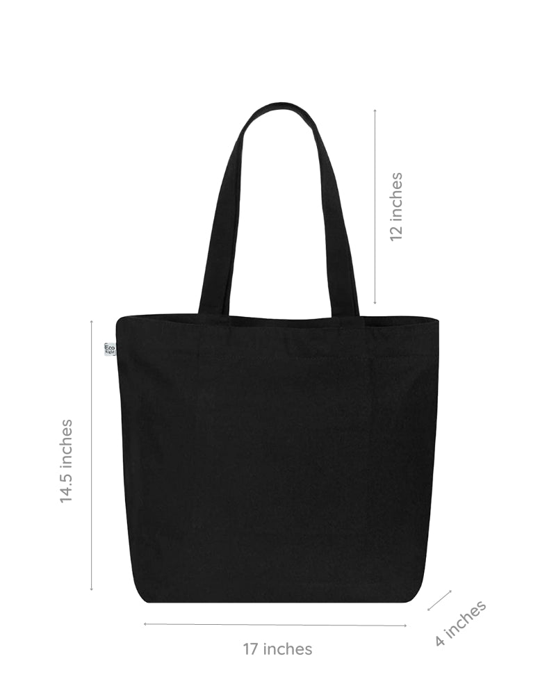 Large Zipper Tote Bag - Mesmerizing Stingray Ecoright