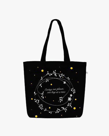 Large Zipper Tote Bag - Save Our Planet Ecoright