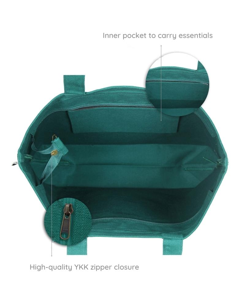 Large Zipper Tote Bag - Symphony Ecoright