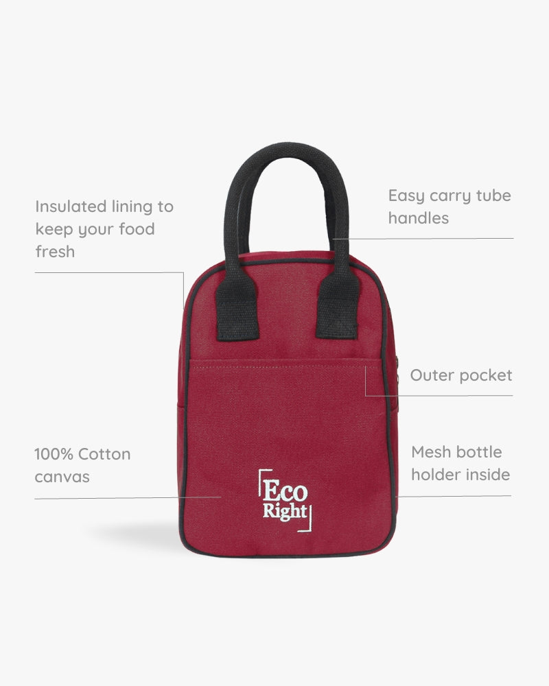 Lunch Bag - Maroon Ecoright