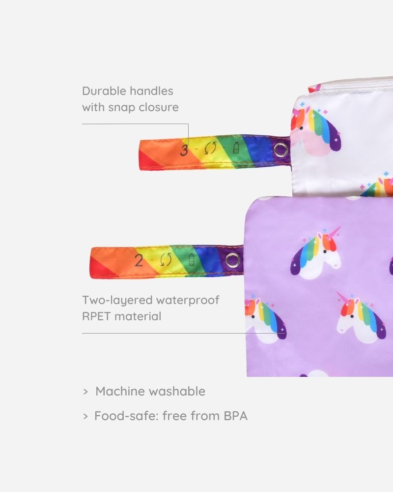 Snack Pouches - Unicorn Pride Ecoright