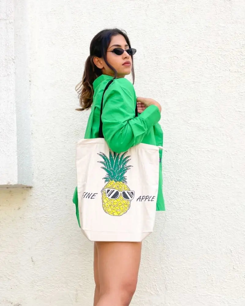 Zipper Tote Bag - FineApple Ecoright