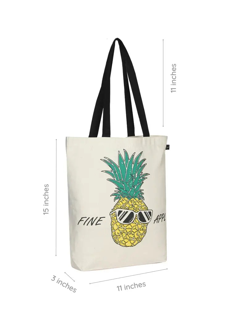 Zipper Tote Bag - FineApple Ecoright