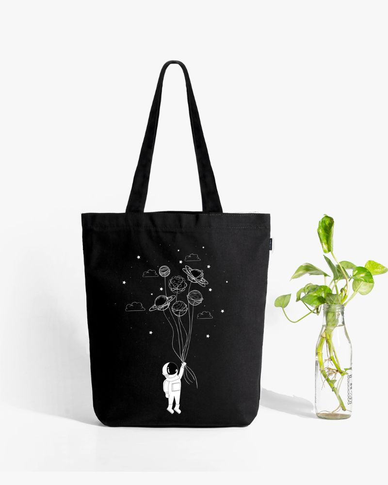 Zipper Tote Bag - Fly Me To Space