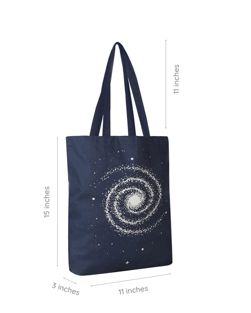 Zipper Tote Bag - The Milky way Ecoright