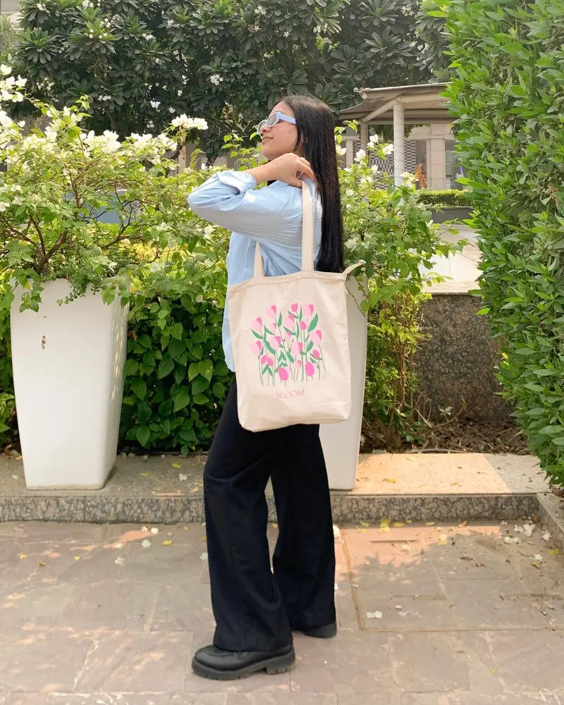 Zipper Tote Bag - Tulips Ecoright