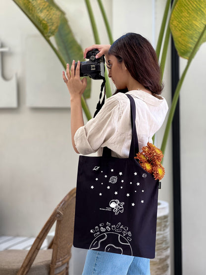 SIMPLE TOTE BAG - HOUSTON- BLACK