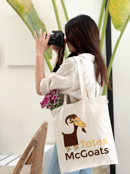 SIMPLE TOTE BAG - MC. GOATS- NATURAL