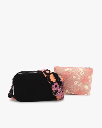 The Box Sling (Night Bloom) &amp; Cosmetic Pouch (Spring Rhapsody) - Ecoright