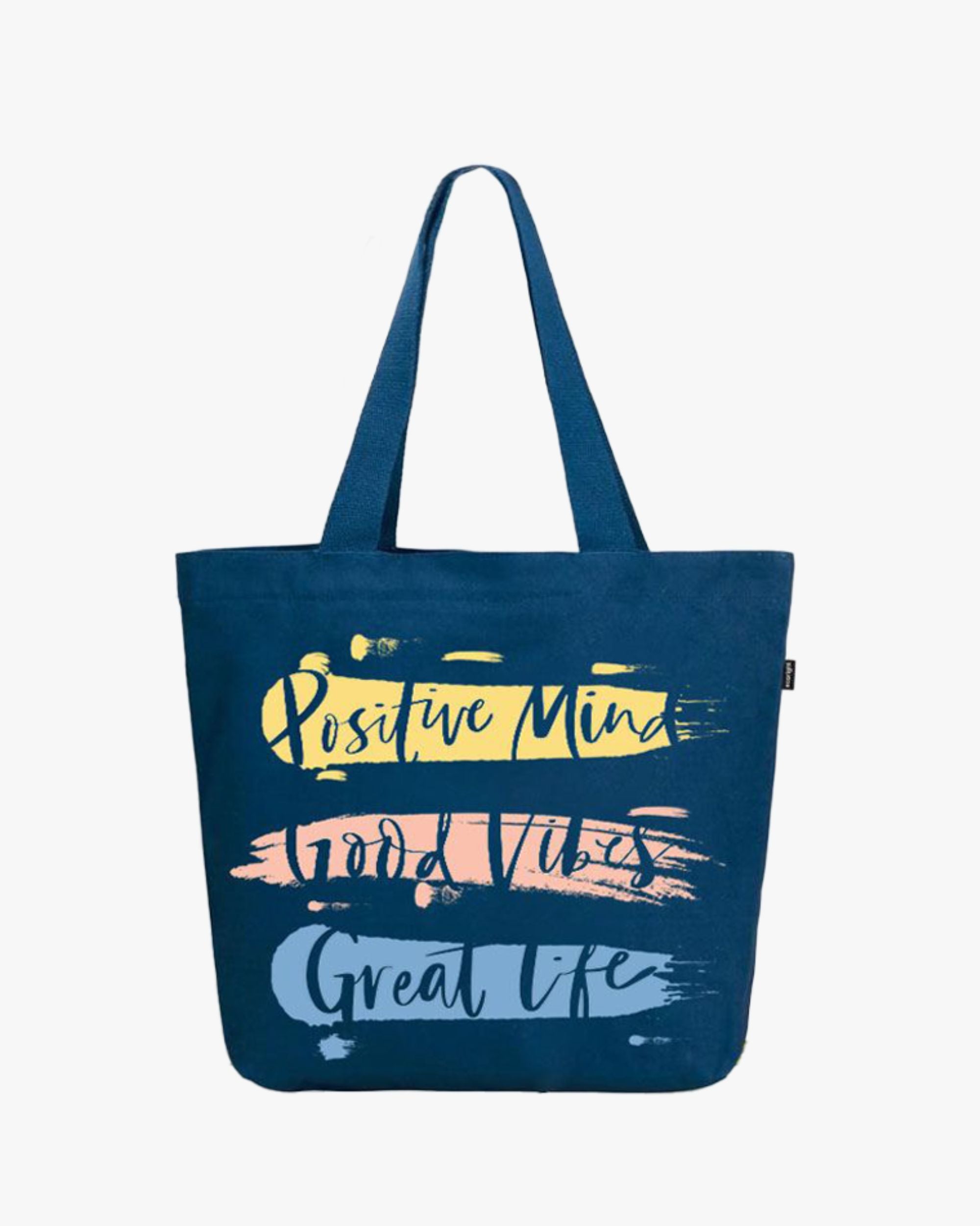 Large Zipper Tote Bag - Good Vibes