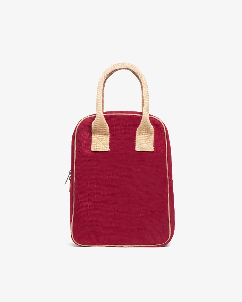 Lunch Bag - Maroon & Beige: Eco-Friendly and Sustainable Lunch Bag by ecoright